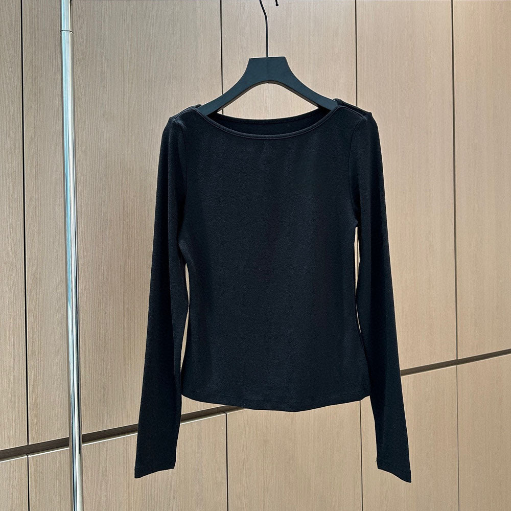 Women's new embroidered bottoming shirt