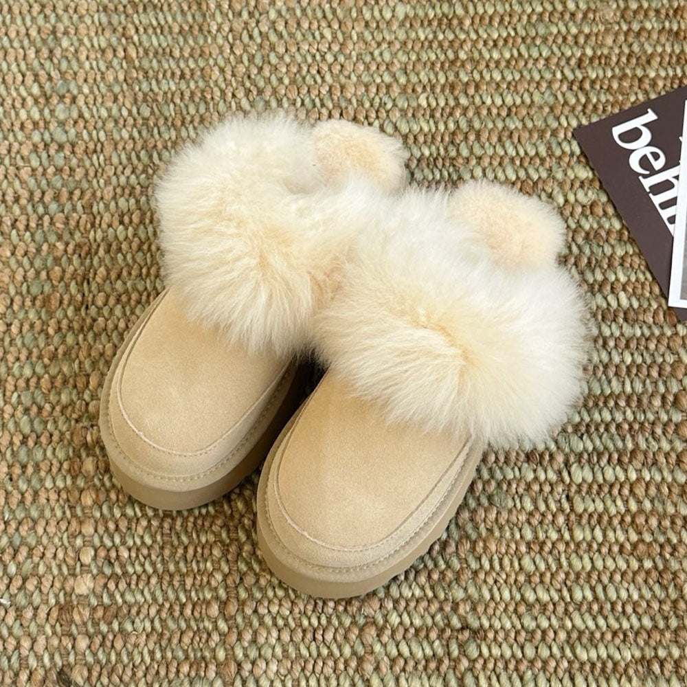 Women's New Long-haired Slippers Snow Boots