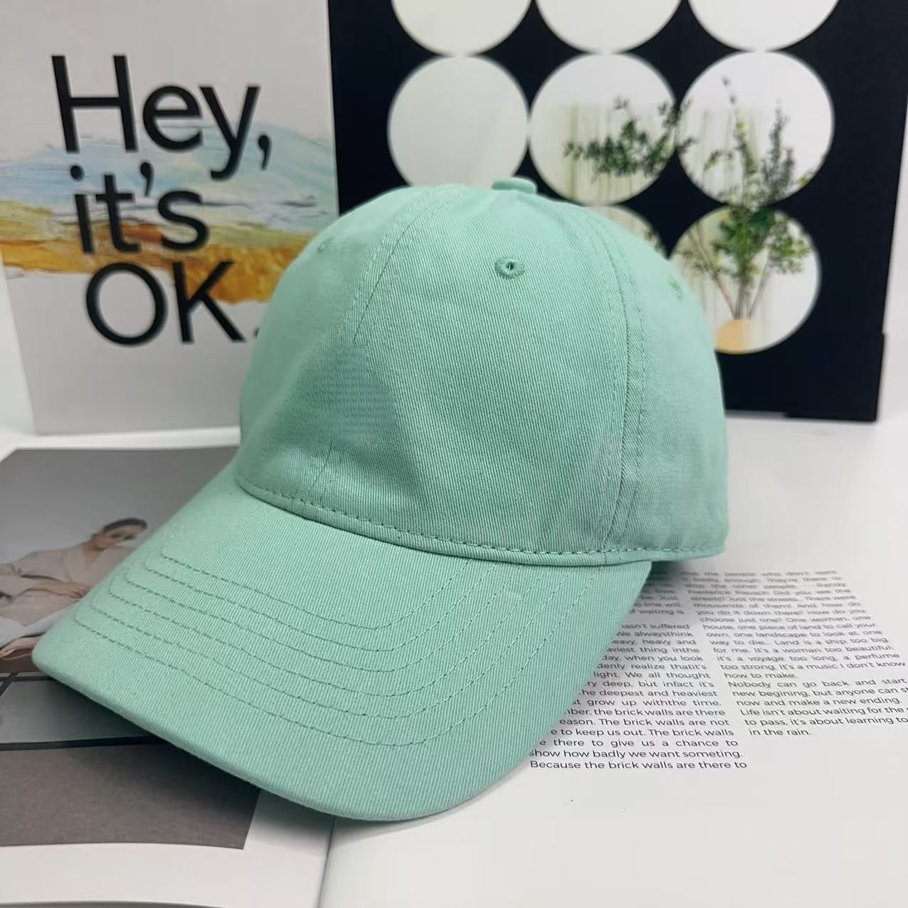 Men's and Women's Casual Joker Three-dimensional Letters Baseball Cap Big Head Wai Outdoor Cap.