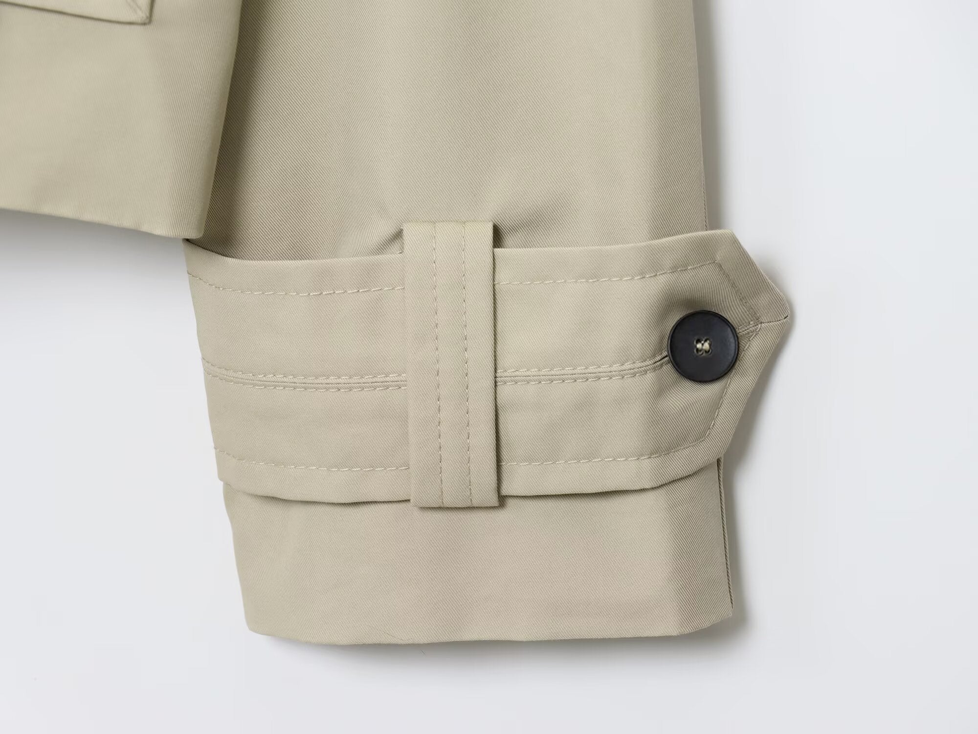 Women's new fashion short double breasted waterproof windbreaker jacket