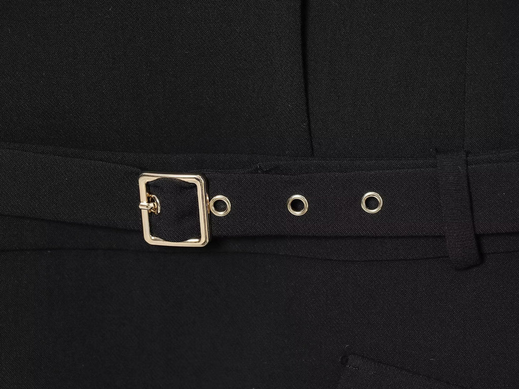 Women's with Belt sleeveless Blazer Coat effect mini dress