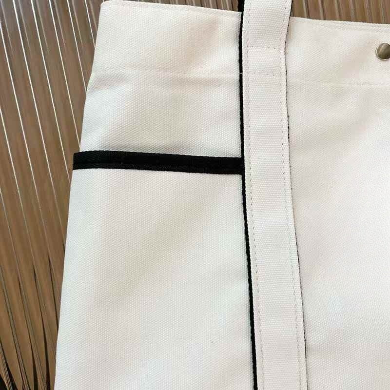 LU 2025 New Casual Joker Multi-pocket Design Canvas Handbag Tote Bag Yoga Bag