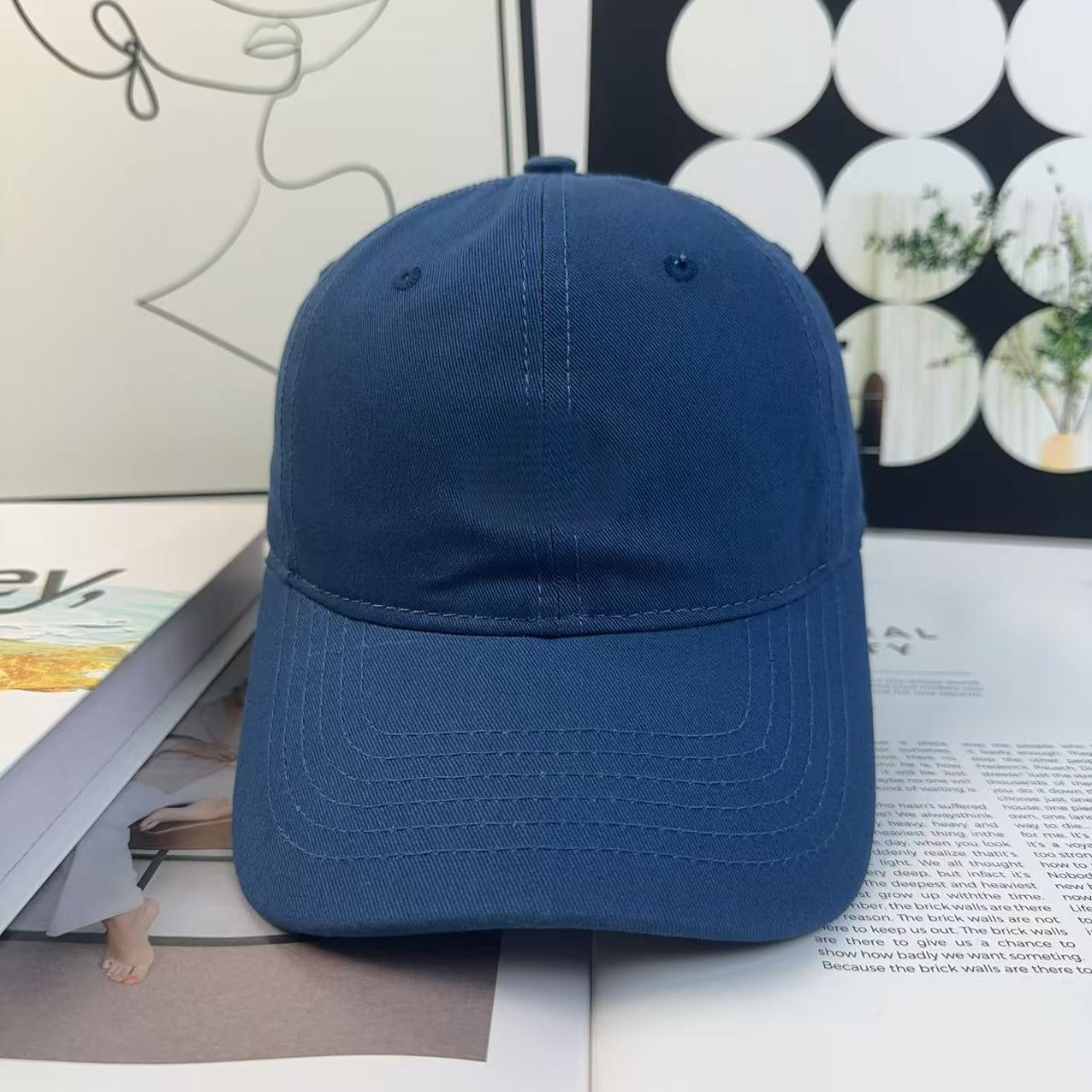 Men's and Women's Casual Joker Three-dimensional Letters Baseball Cap Big Head Wai Outdoor Cap.