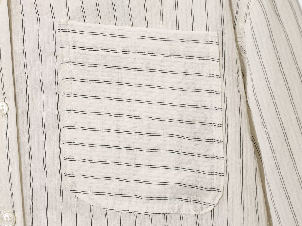 Women's new fashion loose striped lapel long sleeved shirt