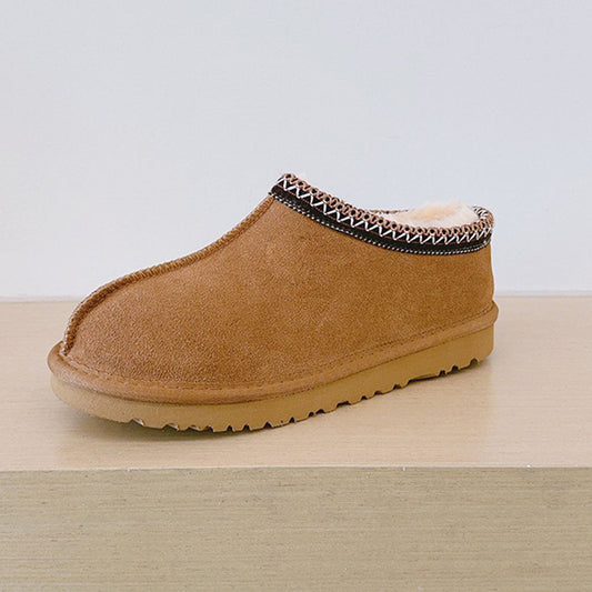 Women's thick-soled plus velvet shallow snow boots