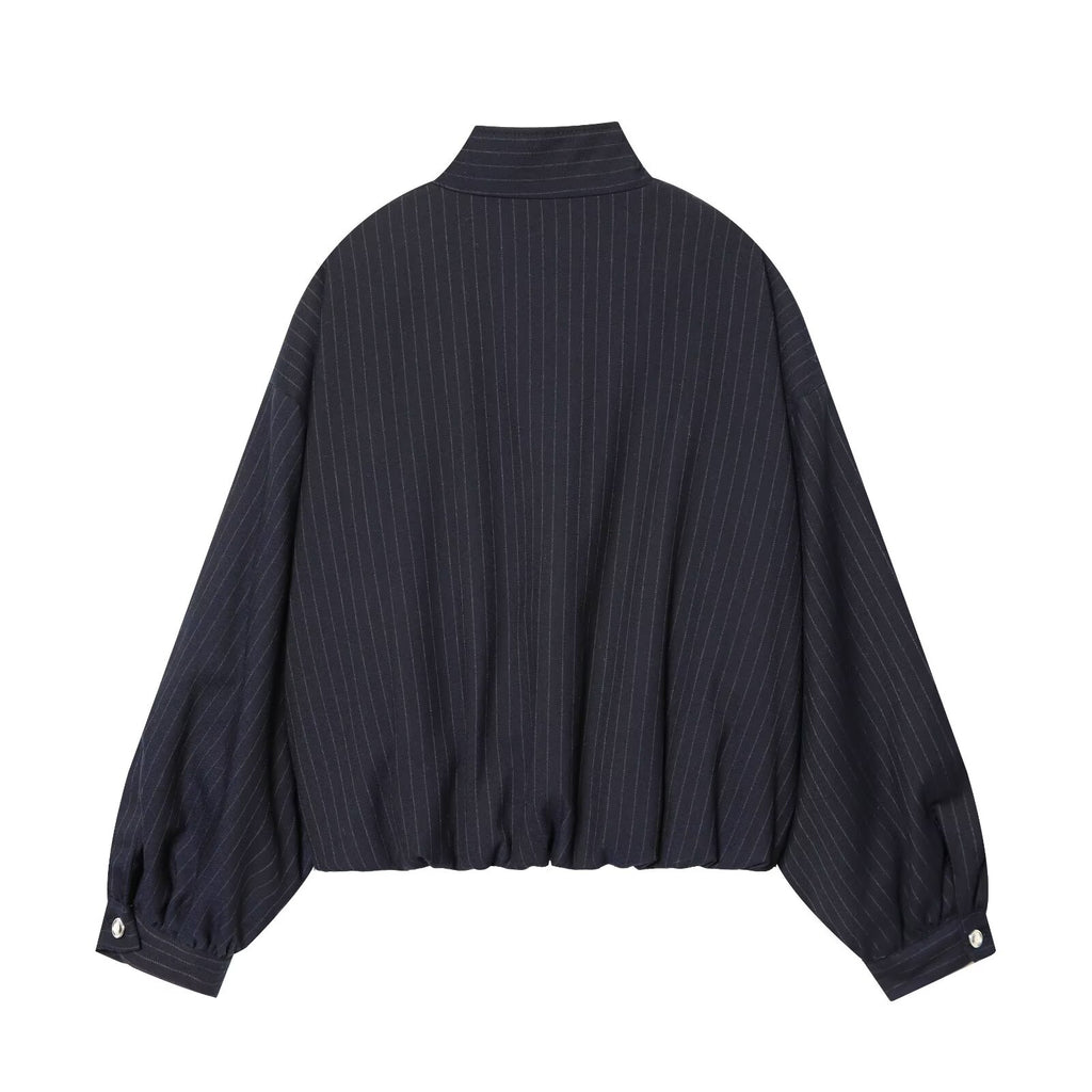 Women's casual pinstripe pilot jacket Coat