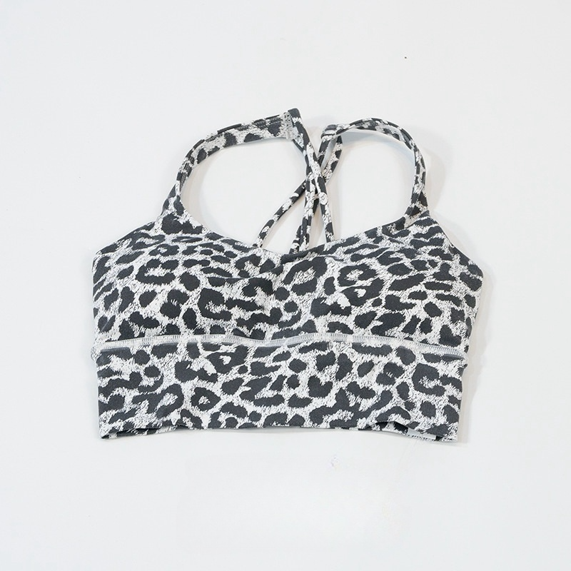LU 2026 Women's New Leopard-print Beauty Back sports bra Yoga Vest