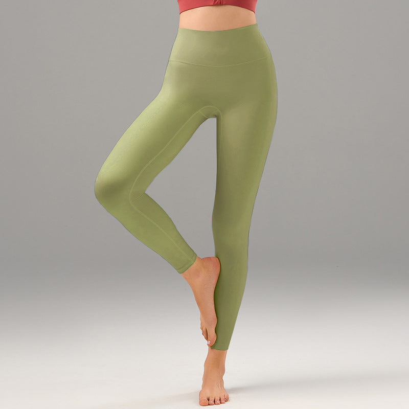 Pocket Women's New Nude Sweat-wicking Breathable Waist-lifting Hip Slim Slimming Fitness Pants