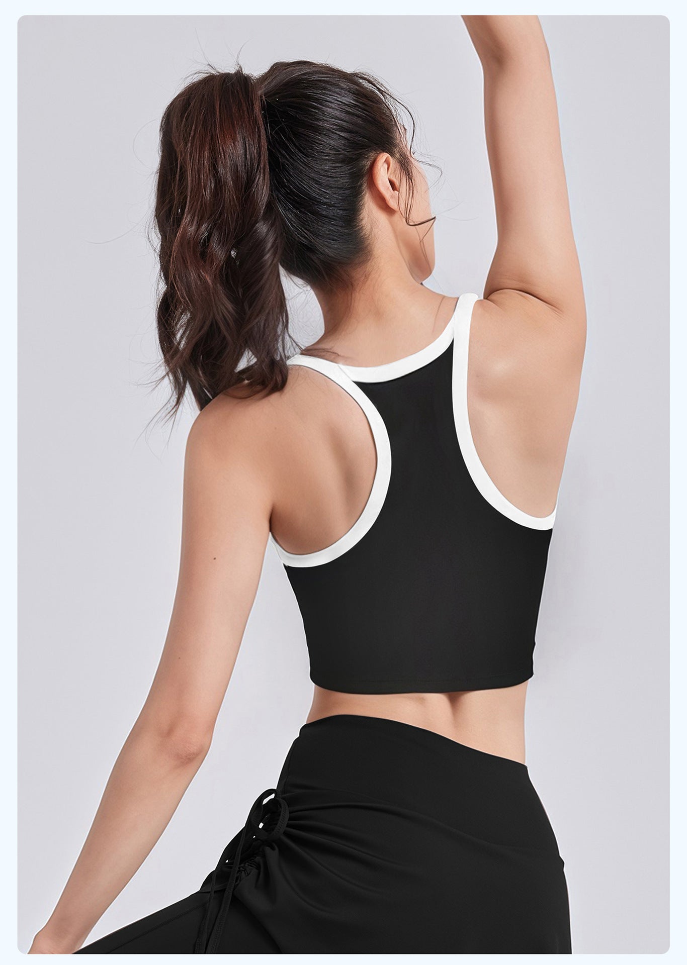 LU Women's New Fashion Joker Sports Vest One Cup Beauty Back Shock-proof Sports Yoga Bra Top.