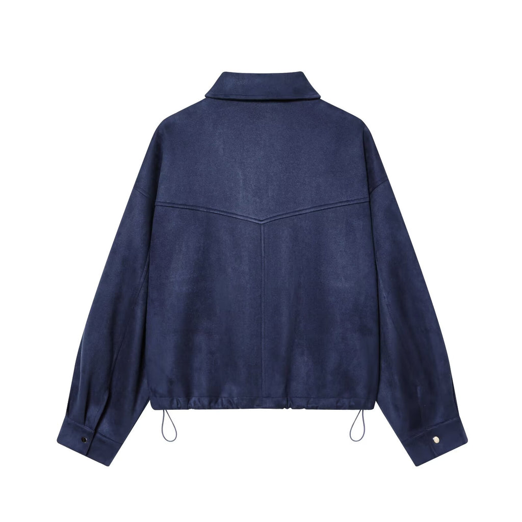 Women's suede Faux Leather pilot jacket Coat