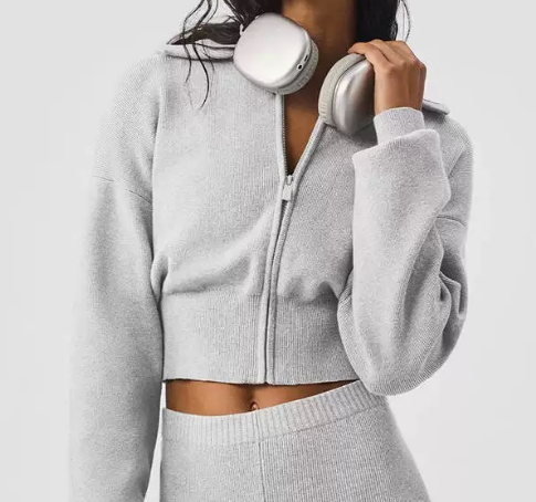 Women's new lapel sweater knit cardigan