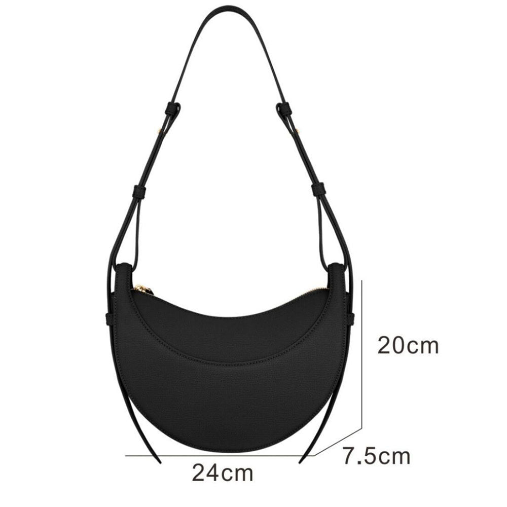 Women's new one-shoulder underarm bag fashion cowhide saddle bag