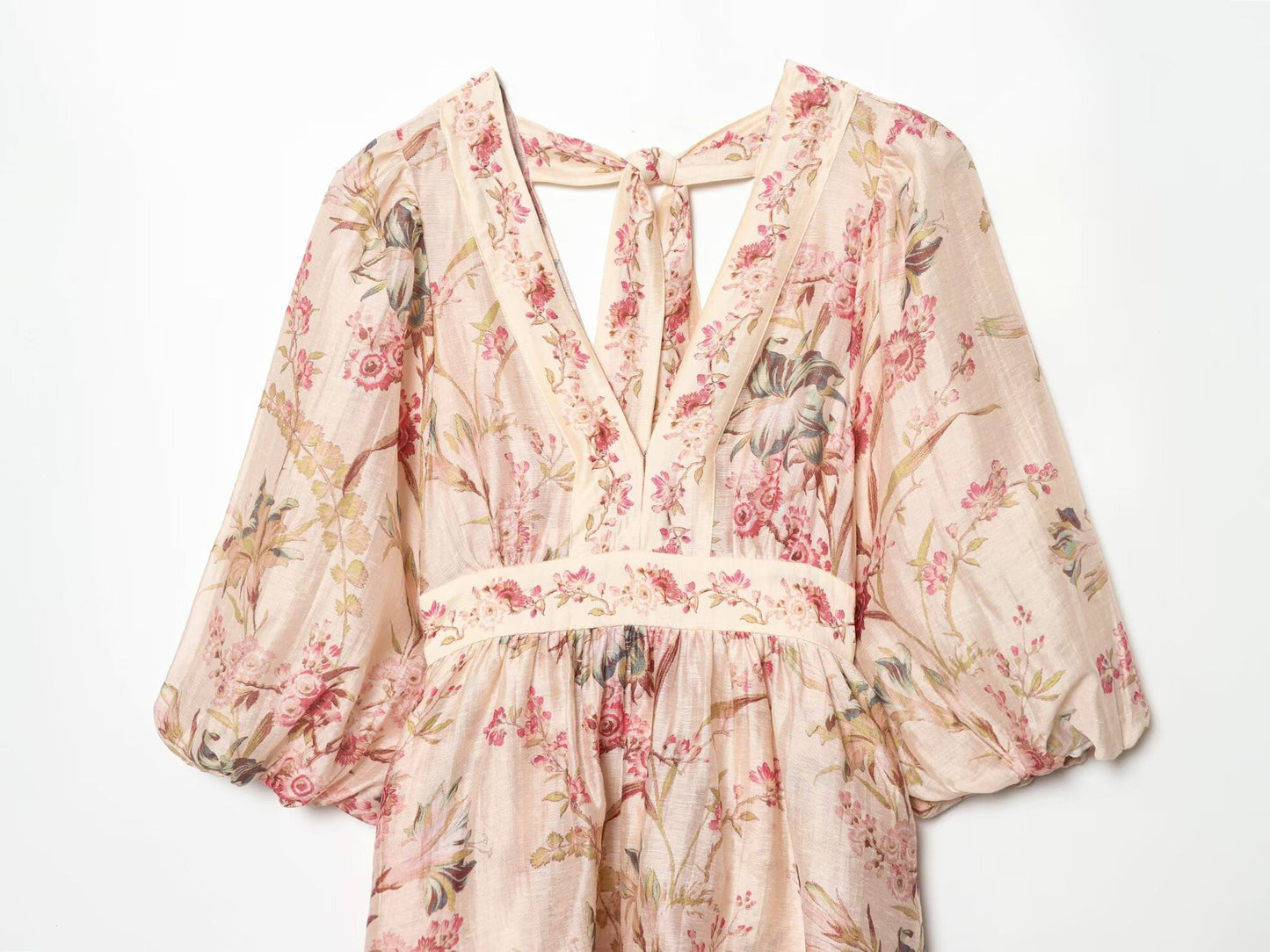 2026 Women's printed V-neck mini dress