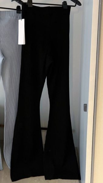 Women's new slim knit flared trousers
