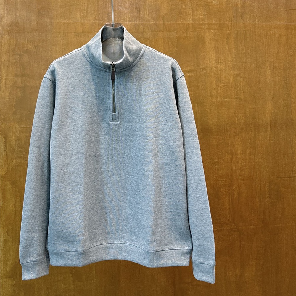 Women's new embroidered half-zipper lapel long-sleeved sweater