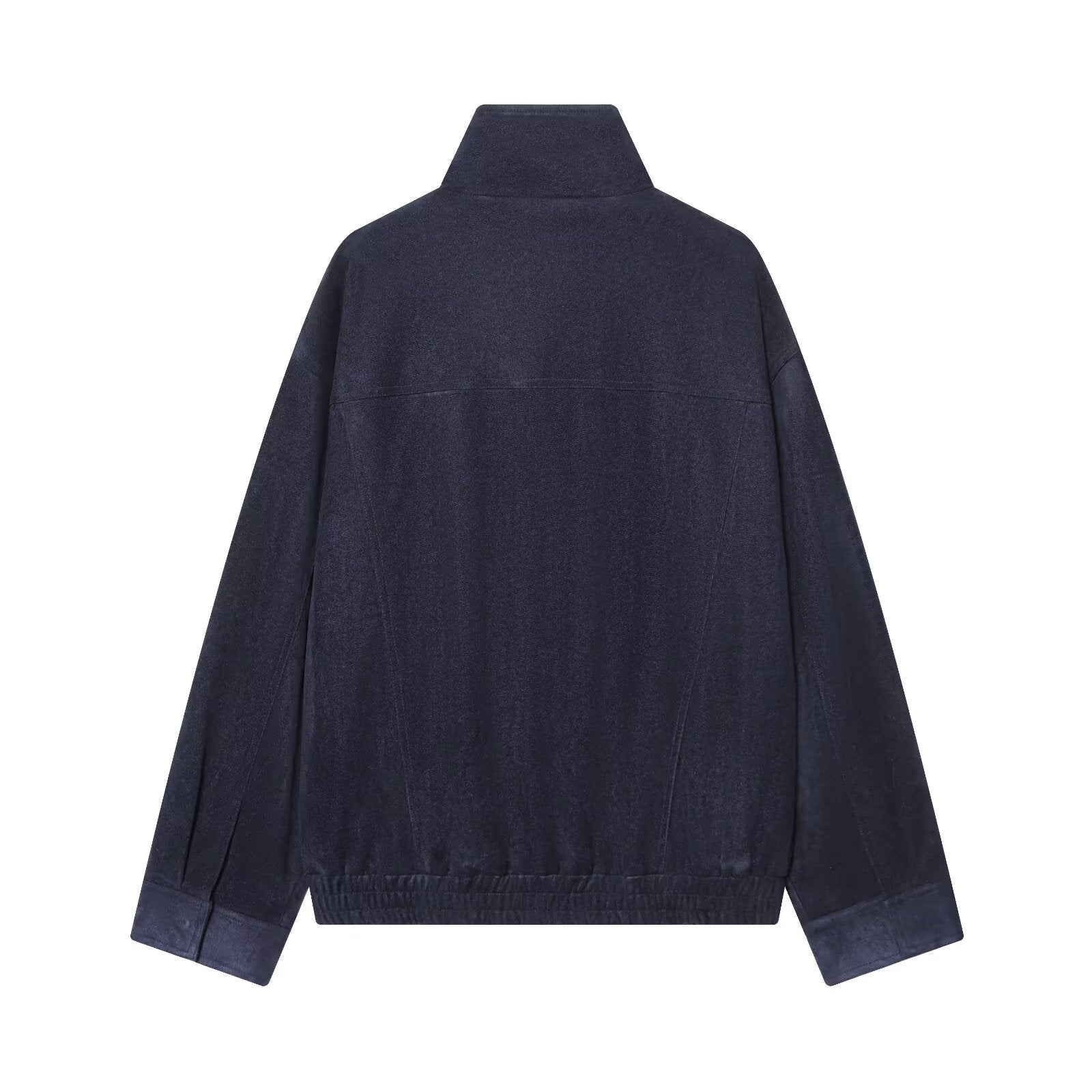 Women's stand collar suede textured jacket Coat