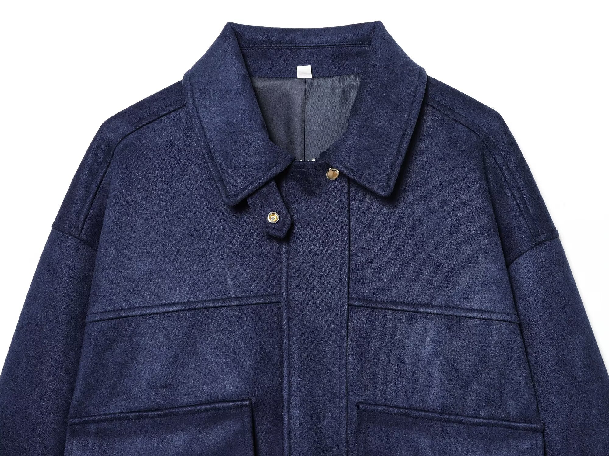 Women's suede Faux Leather pilot jacket Coat