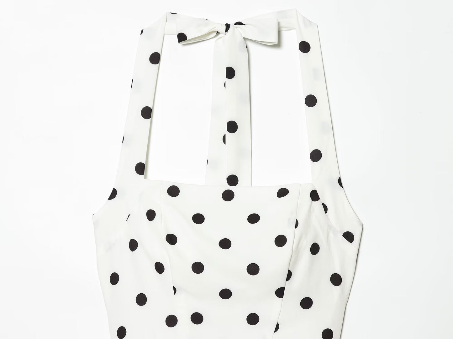Women's polka dot halter neck mini dress