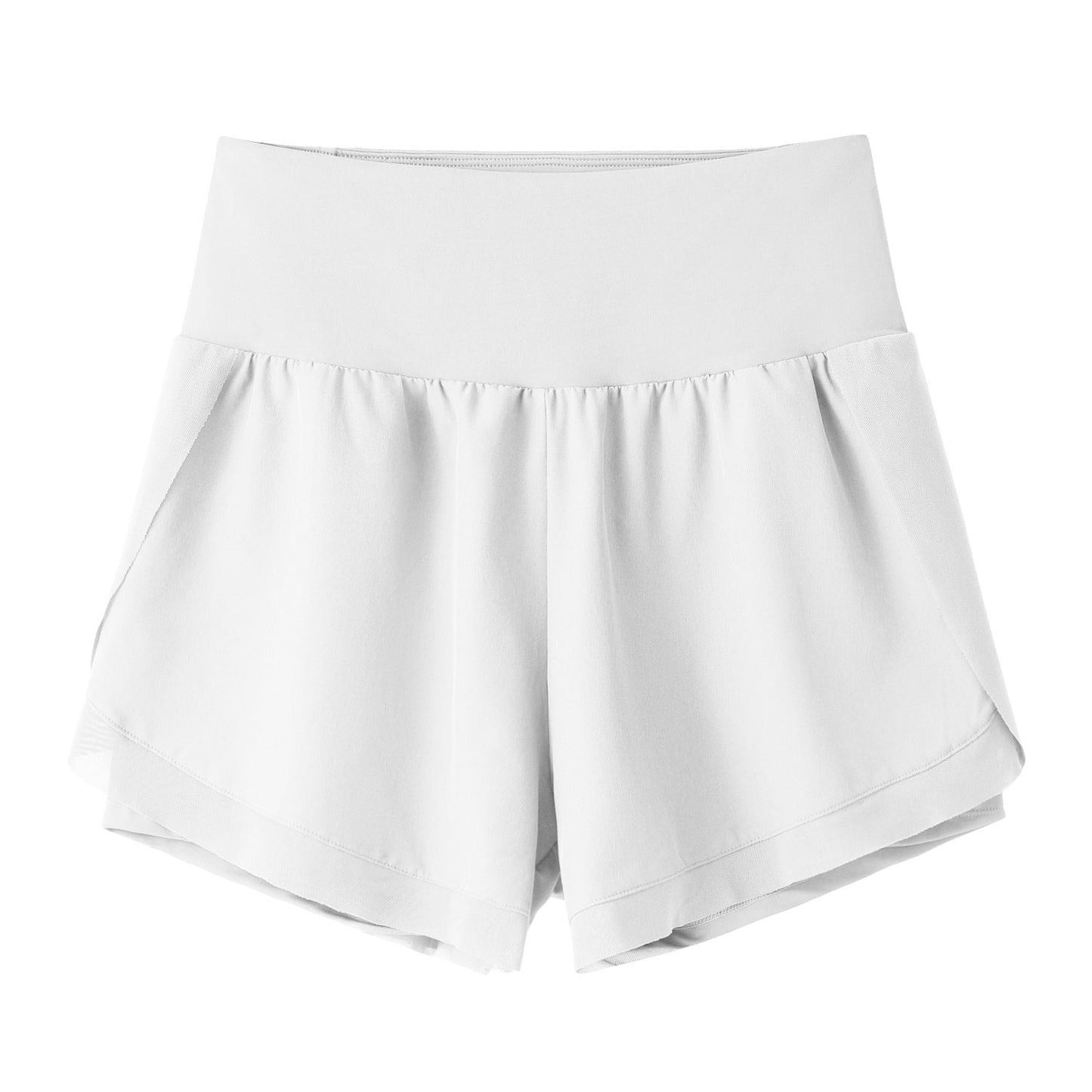 LU Women's new high waist and abdomen anti-exposure shorts