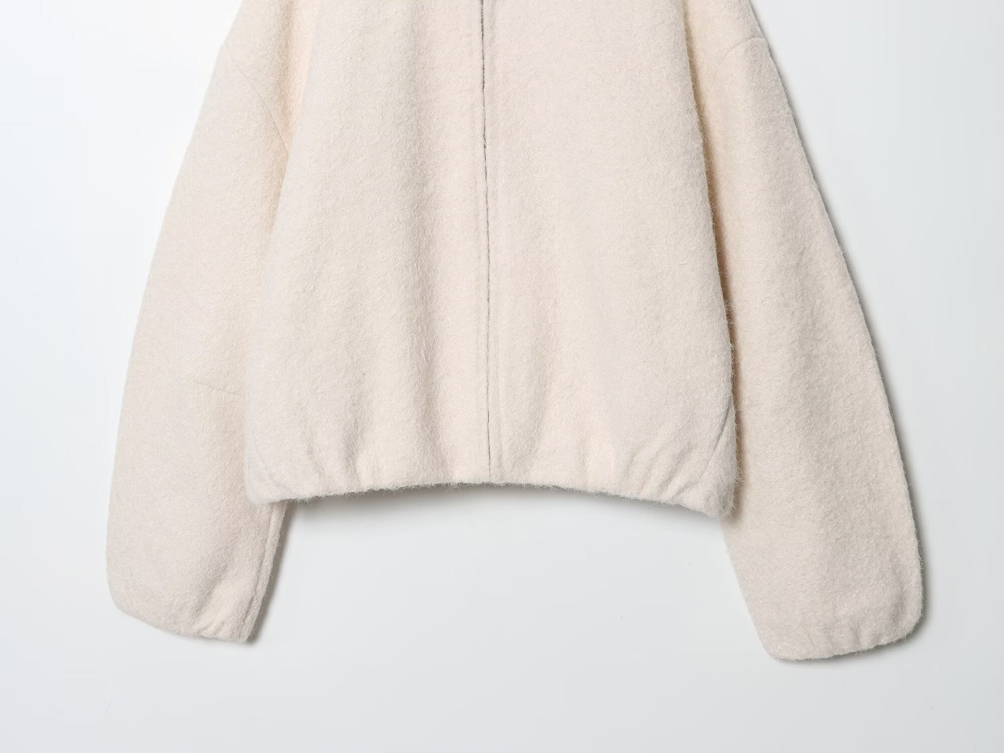 Women's new fashion short stand collar fur Woolen jacket Coat