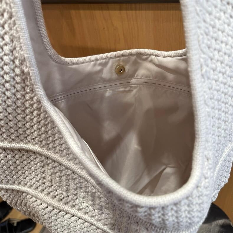 LU Women's New Fashion Joker Blended Hand Crochet Bag Shoulder Bag