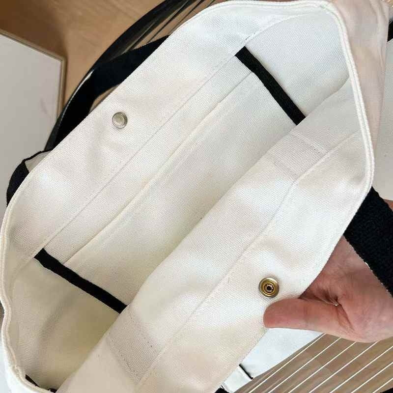 LU 2025 New Casual Joker Multi-pocket Design Canvas Handbag Tote Bag Yoga Bag