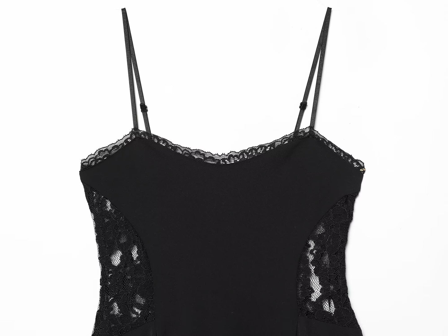 Women's slim lace suspender mini dress