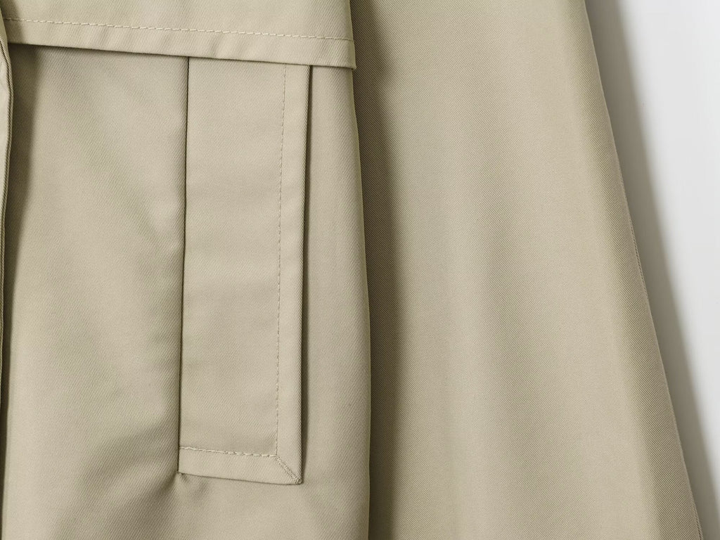 Women's new fashion short double breasted waterproof windbreaker jacket