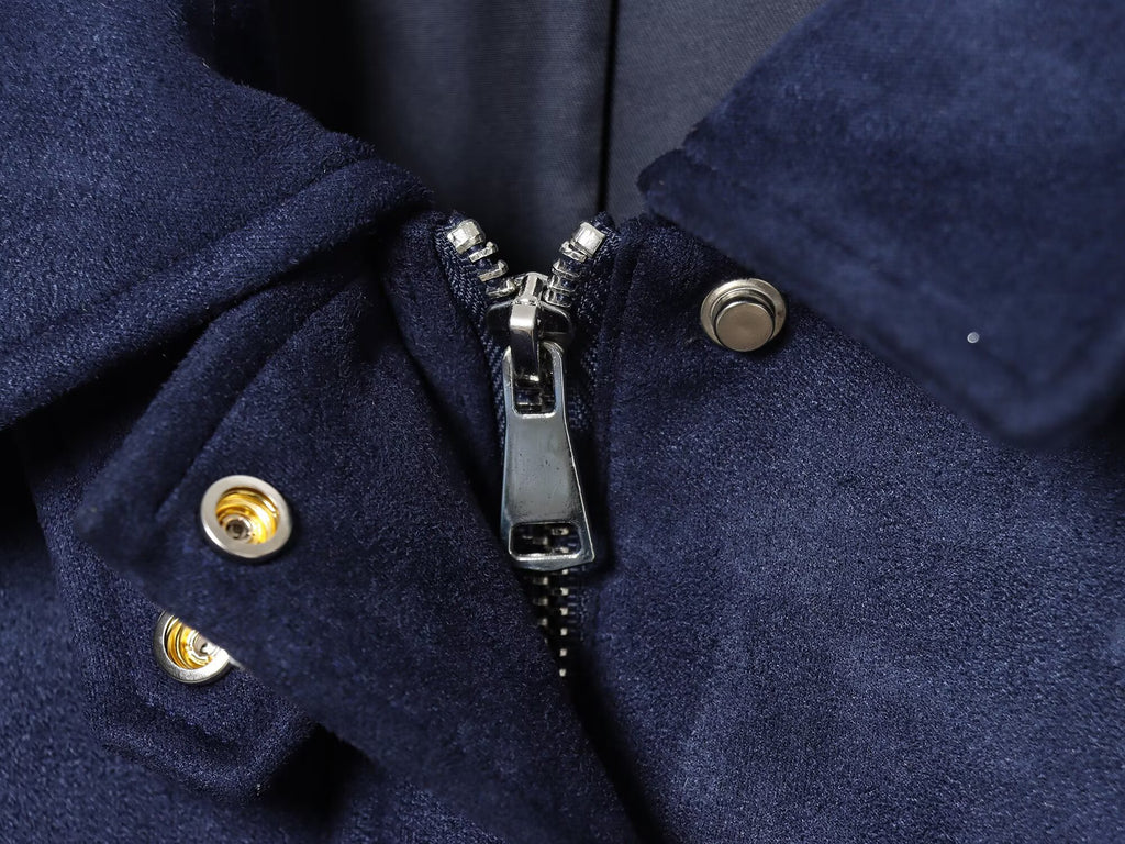 Women's suede Faux Leather pilot jacket Coat