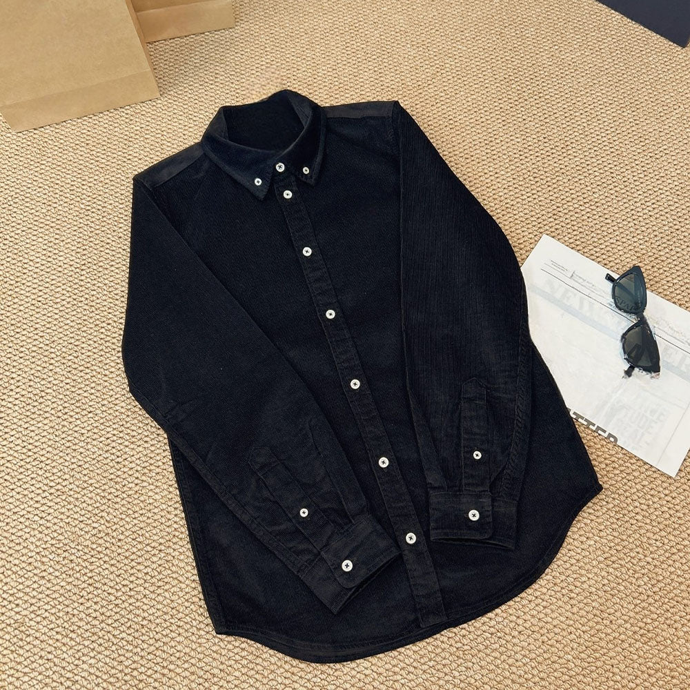 Women's new fashion Joker embroidered corduroy shirt