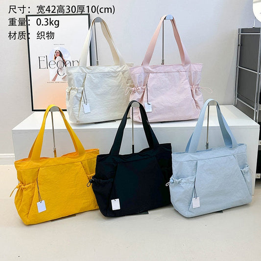2025 new female large-capacity canvas tote bag sports portable shoulder bag