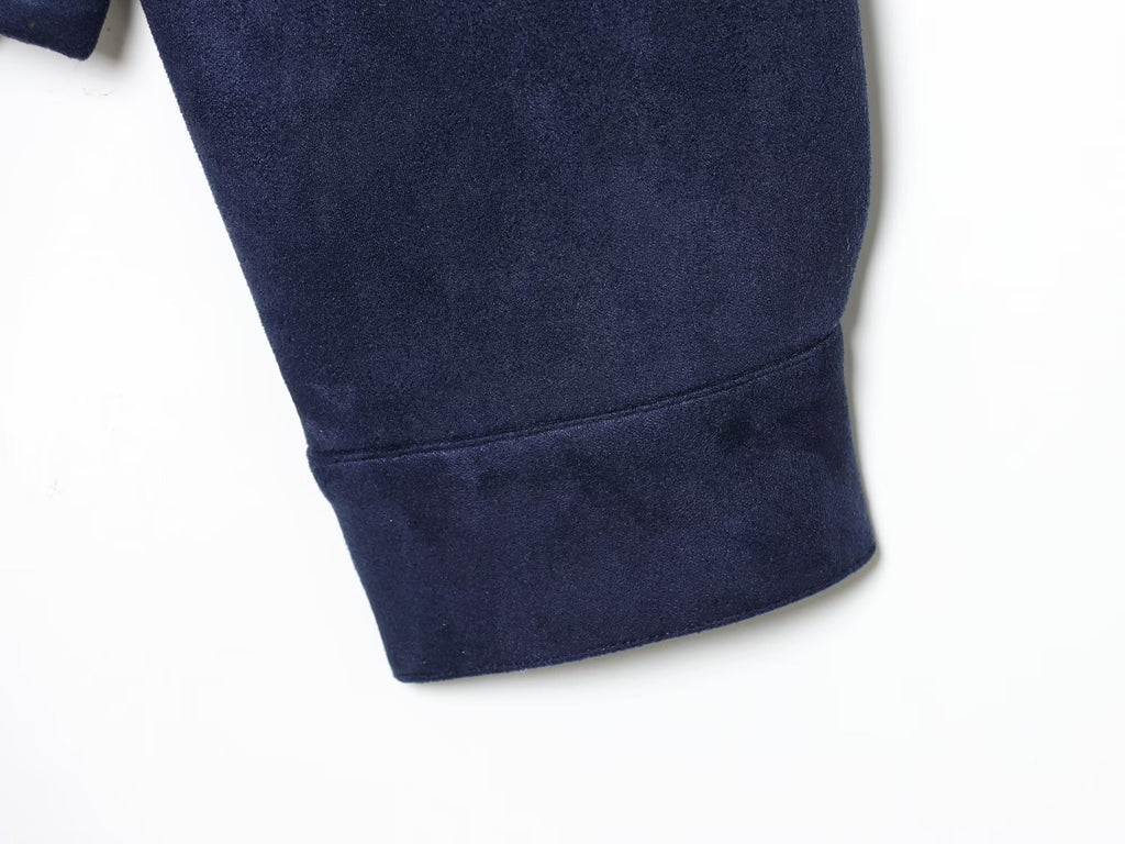 Women's suede Faux Leather pilot jacket Coat