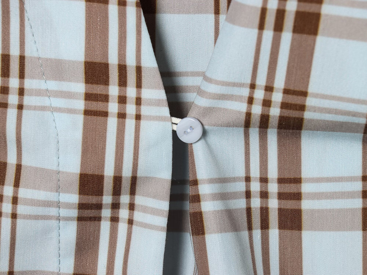 suit Women's 2 pieces pleated poplin plaid shirt+Skirts