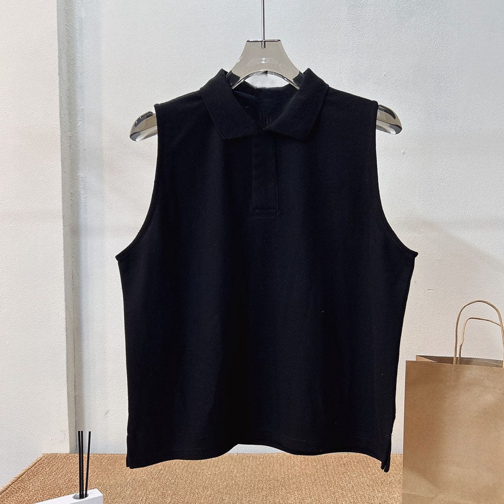 Women's new casual sleeveless lapel embroidered vest