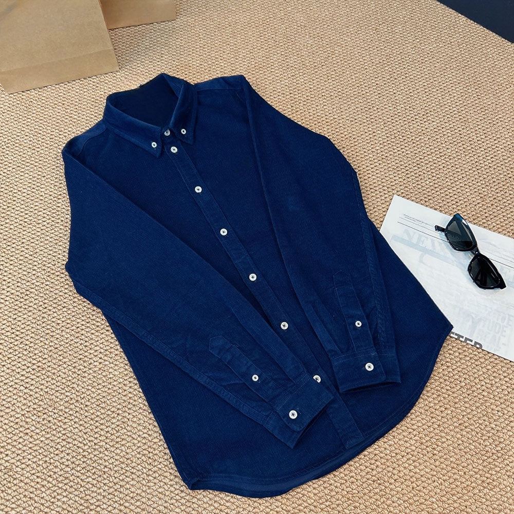 Women's new fashion Joker embroidered corduroy shirt