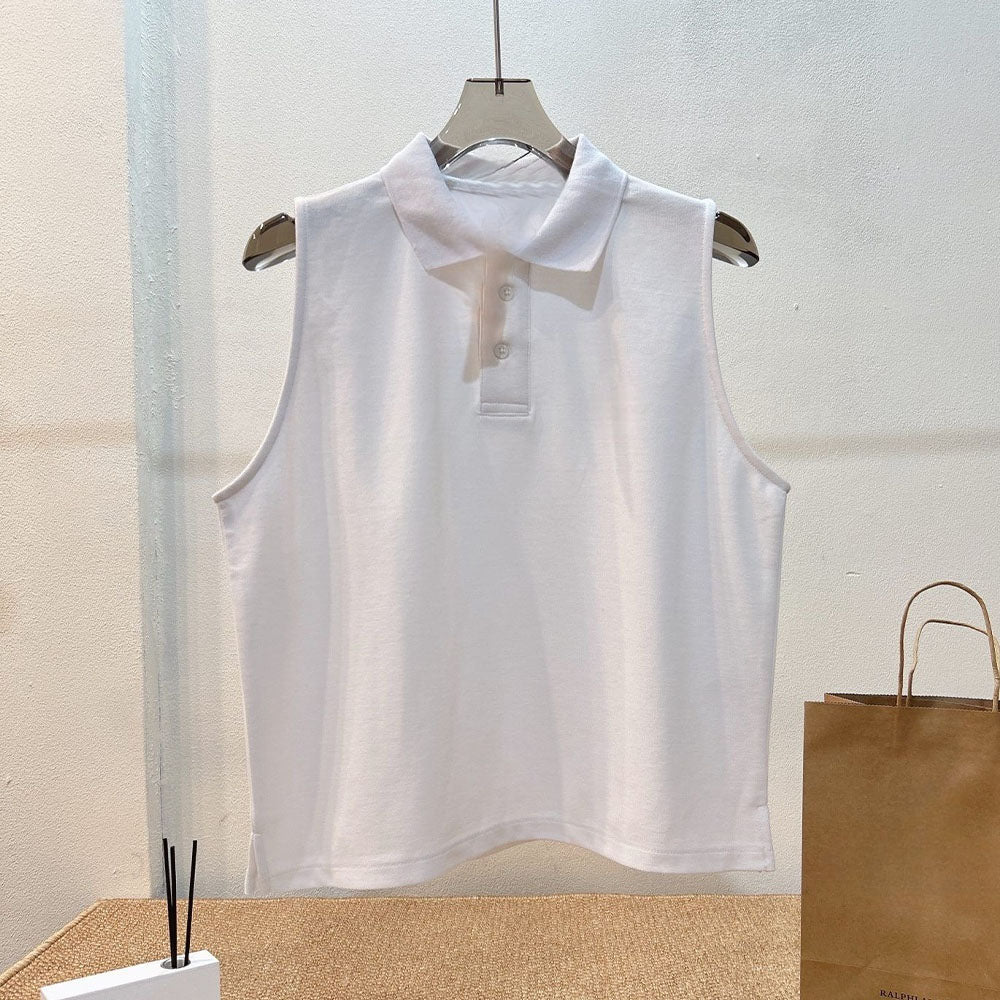 Women's new casual sleeveless lapel embroidered vest