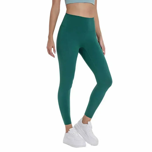 LU High waist hip lift no embarrassing line yoga pants women's elastic fitness exercise nine points