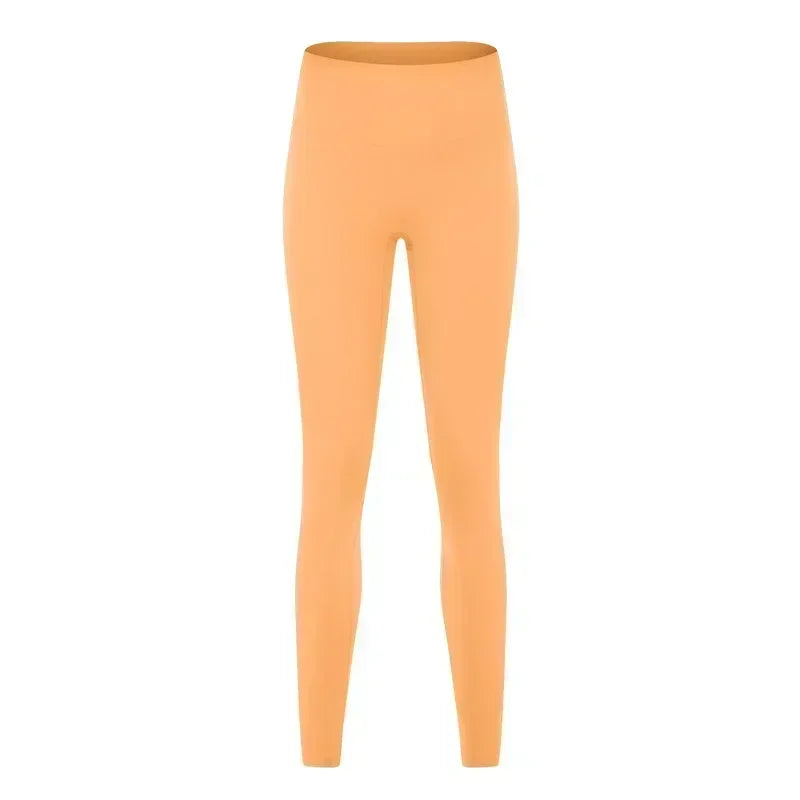 LU High waist hip lift no embarrassing line yoga pants women's elastic fitness exercise nine points