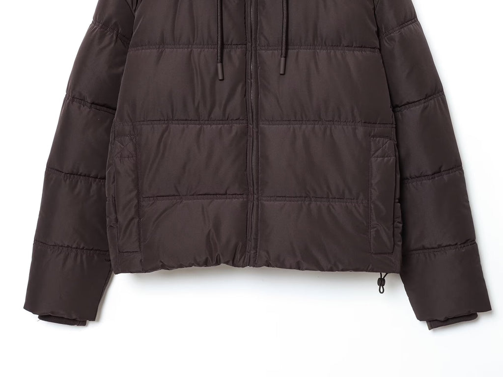 Women's winter fashion short warm hooded cotton jacket Coat