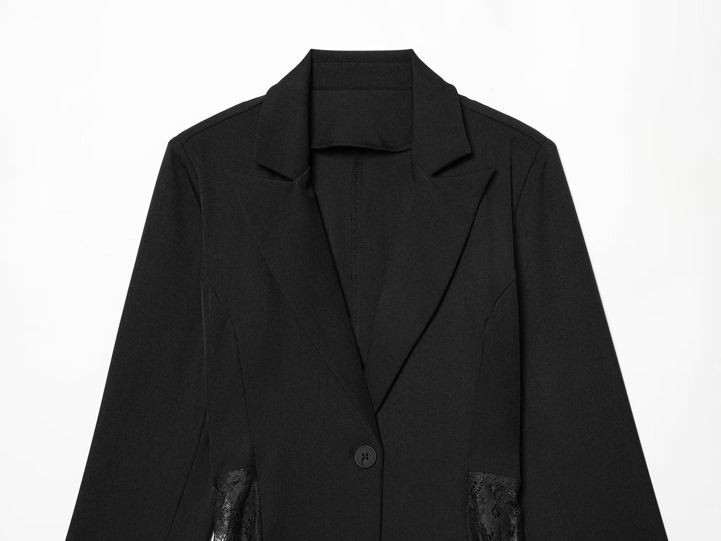 2026 Women's contrasting lace slim Blazer Coat