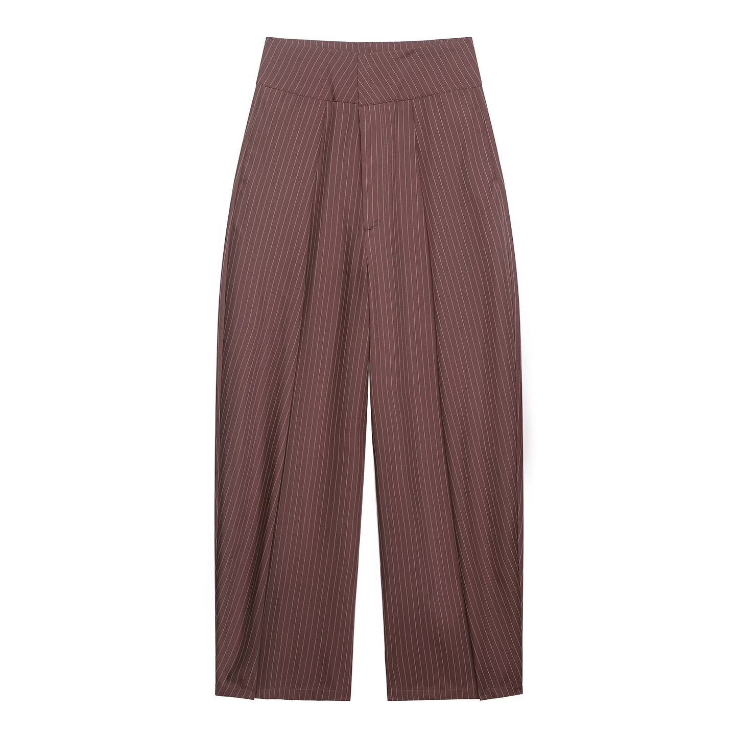 Women's high waisted pleated balloon version casual pants