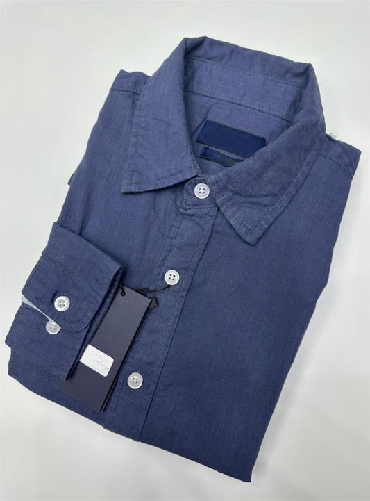 Men's and women's cotton and linen shirts loose long-sleeved shirts