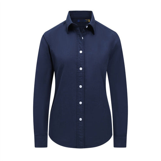 Women's new casual Joker embroidered button-type long-sleeved shirt chic top