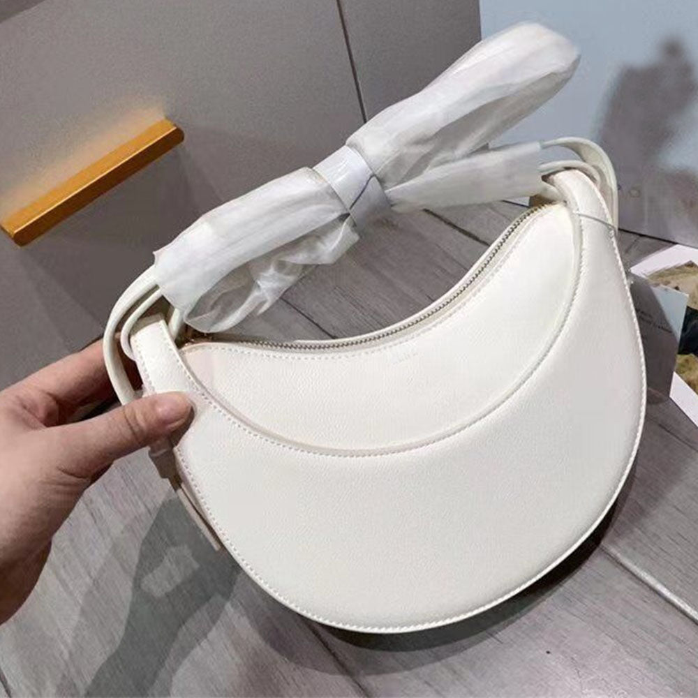 Women's new one-shoulder underarm bag fashion cowhide saddle bag