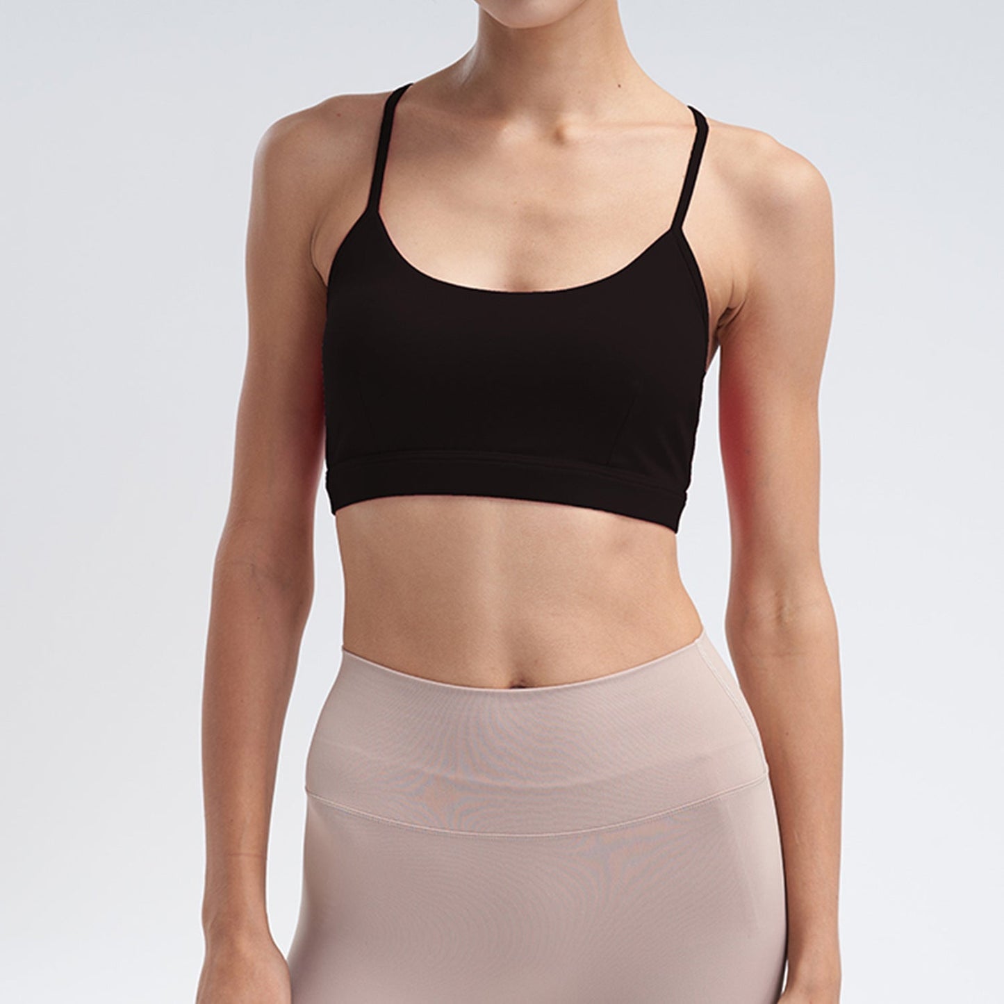 Women's New Casual Adjustable Nude Sports Vest with Chest Pad Sports Bra Yoga Clothes