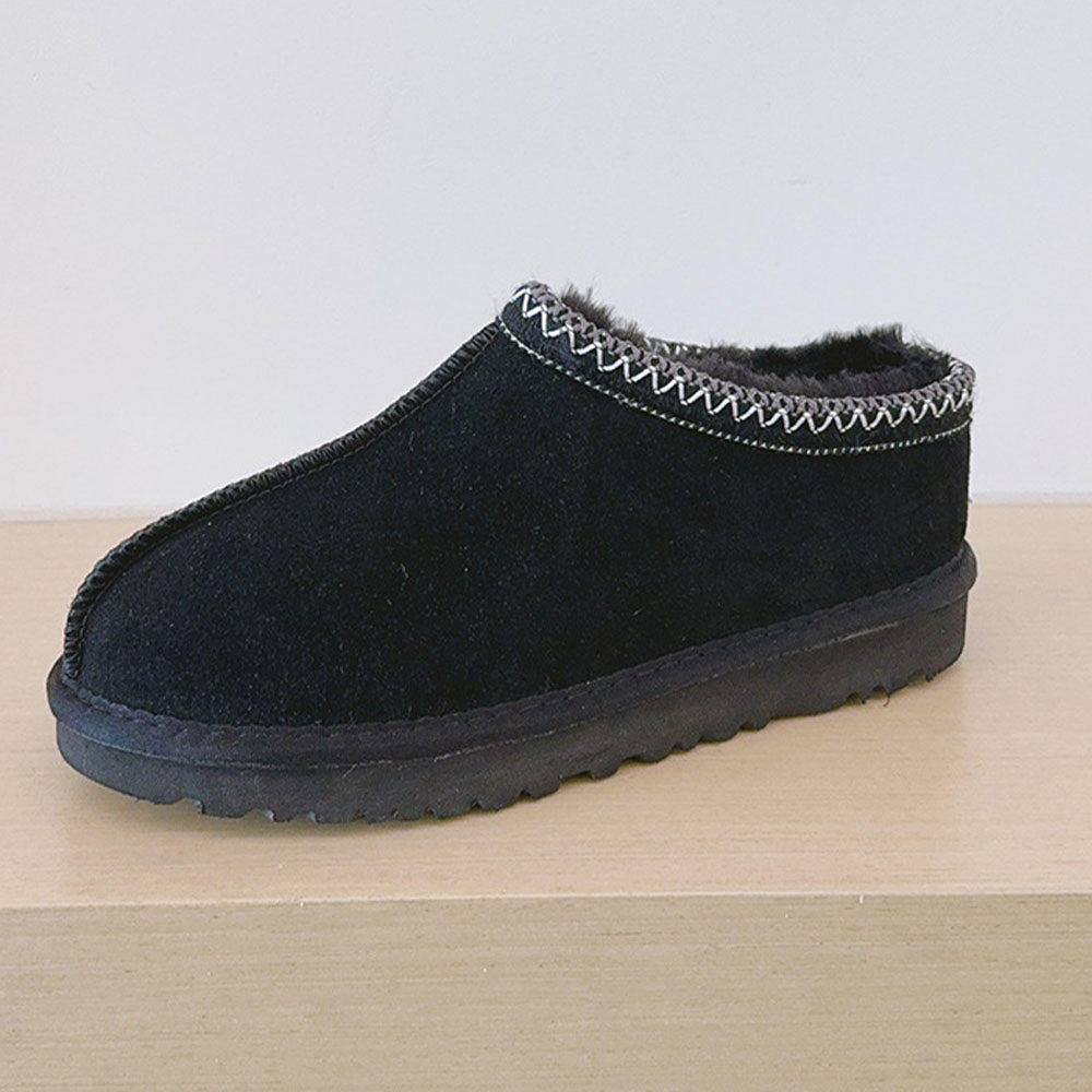 Women's thick-soled plus velvet shallow snow boots