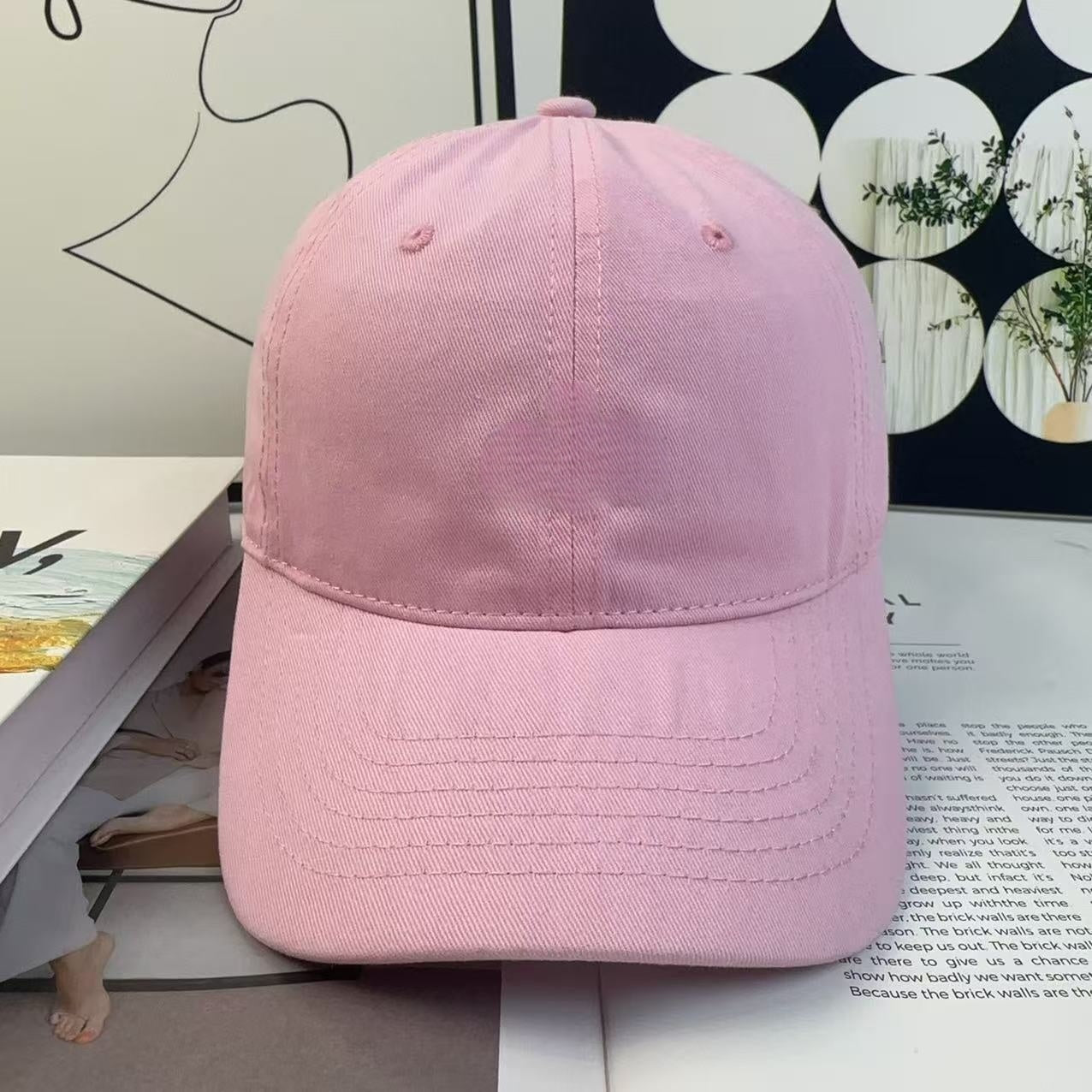 Men's and Women's Casual Joker Three-dimensional Letters Baseball Cap Big Head Wai Outdoor Cap.