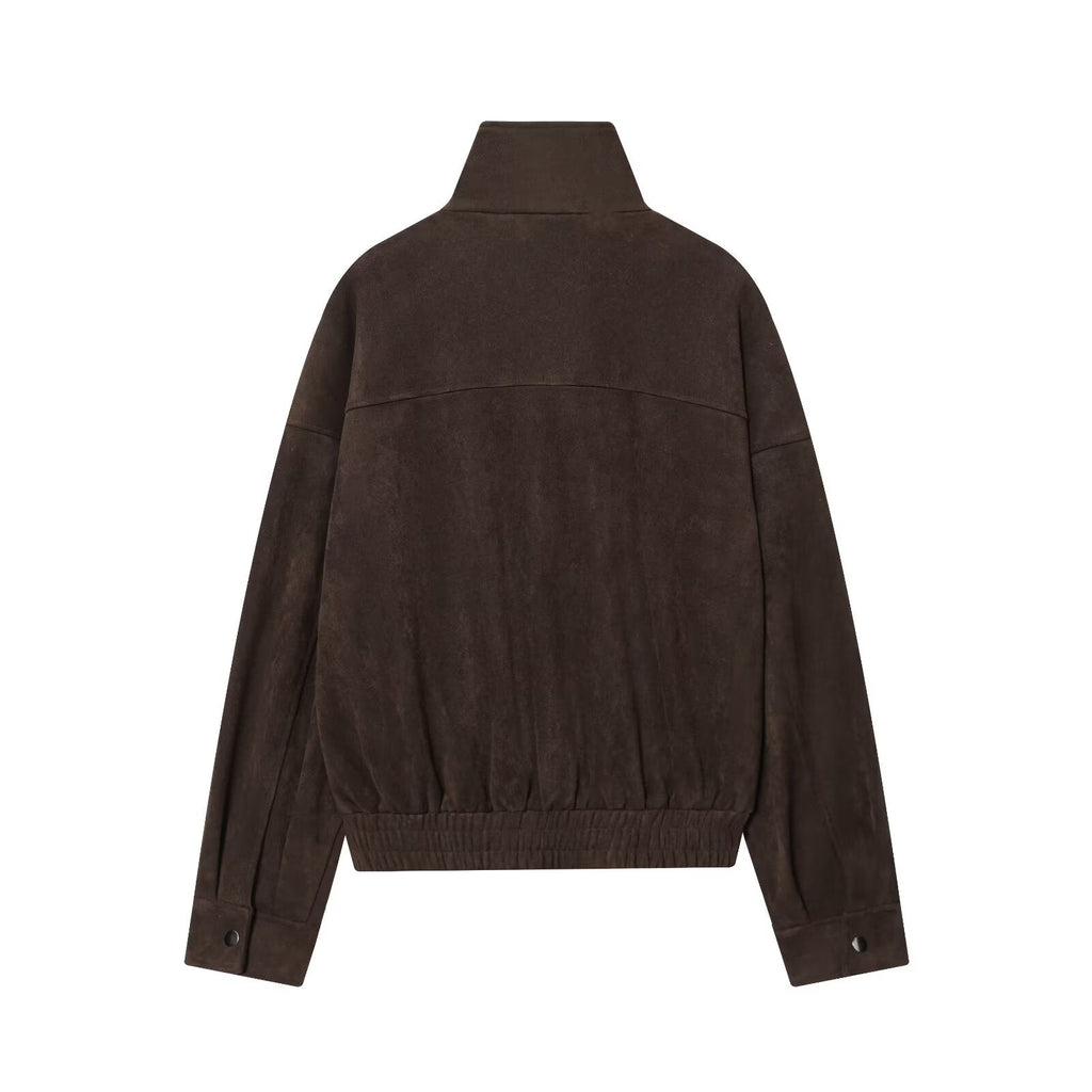 Women's new fashion Anti suede effect casual pilot jacket Coat