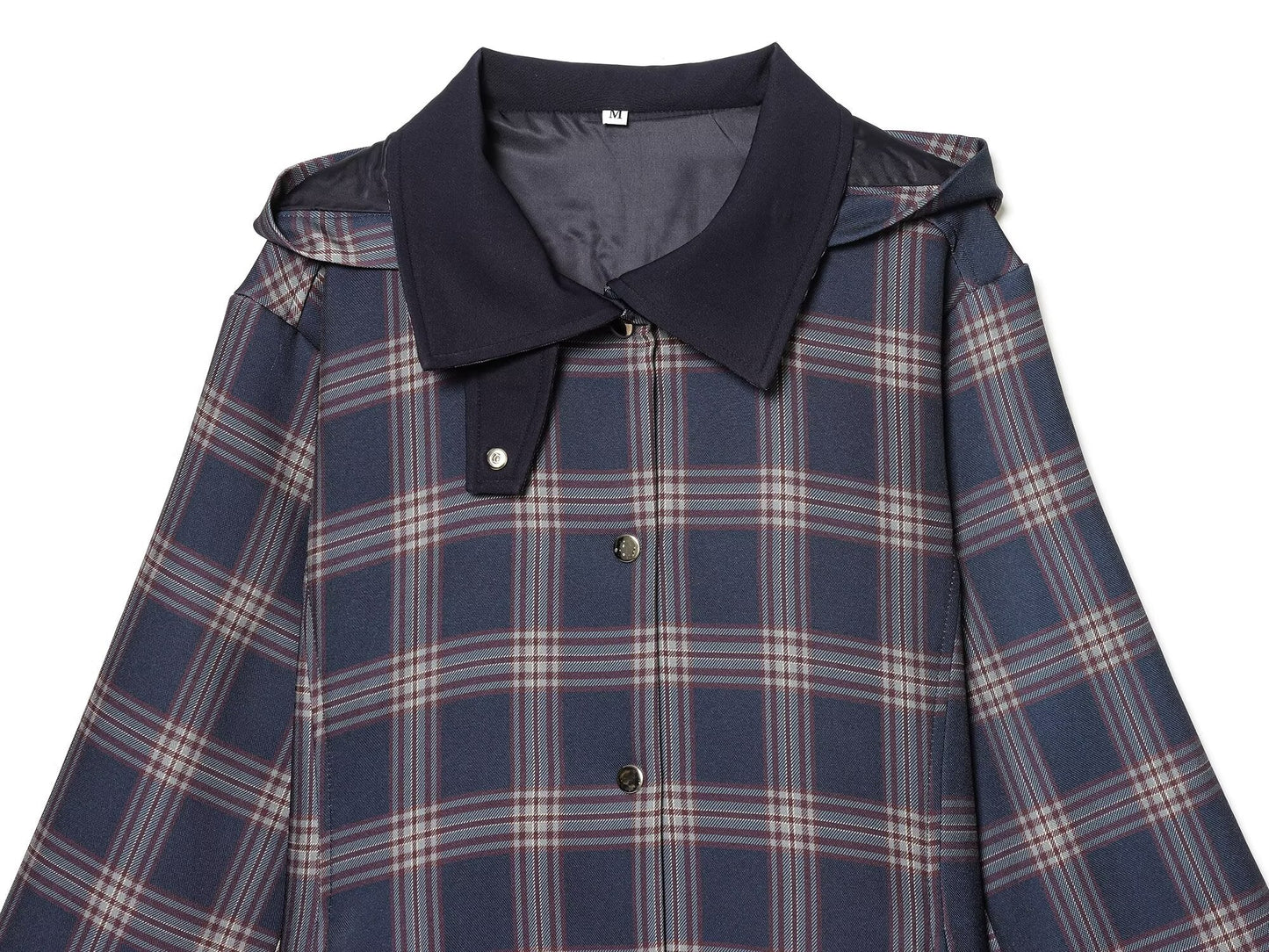 suit Women's 2 pieces hooded checkered cotton jacket Coat+ Pants