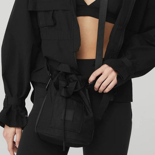 Women's Bucket Bag Leisure Sports Messenger Bag Small Portable Yoga Bag Outdoor Storage Bag